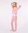 Pyjama femme en coton à rayures rose ROSEWOOD/ MARSHMALLOW