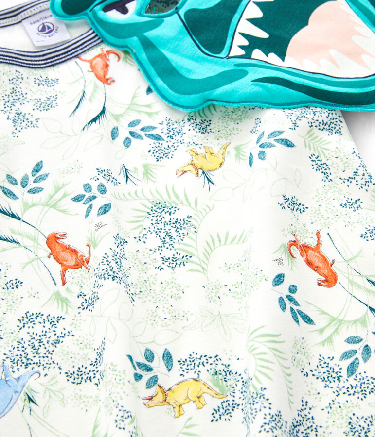 Pyjacourt petit gar&ccedil;on avec masque blanc/multicouleur