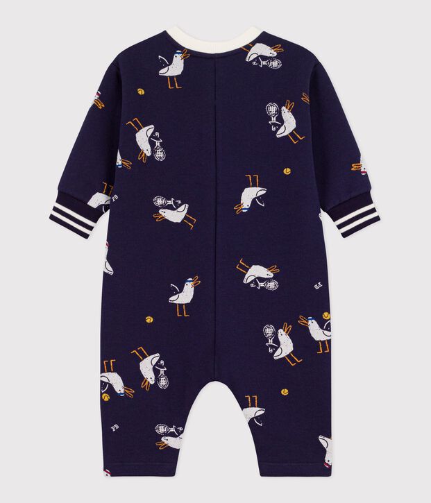Lang katoenen pakje met meeuwtjesprint voor baby's blauw/multicouleur