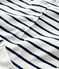 Katoenen marinière Dames t-shirt met Tunesische hals wit MARSHMALLOW/blauw SMOKING