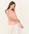 Tanktop voor vrouwen van geïriseerd linnen roze ROSAKO/roze COPPER