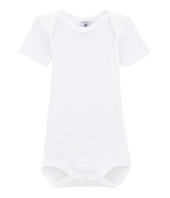 Set van 2 uniseks babybody's met korte mouwen wit LOT