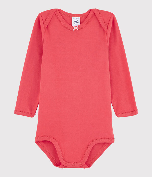 Body manches longues b&eacute;b&eacute; fille rouge
