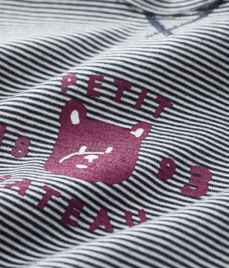 T-shirt baby jongen blauw/wit