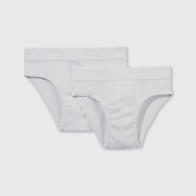 Set van 2 witte slips voor jongens multicouleur
