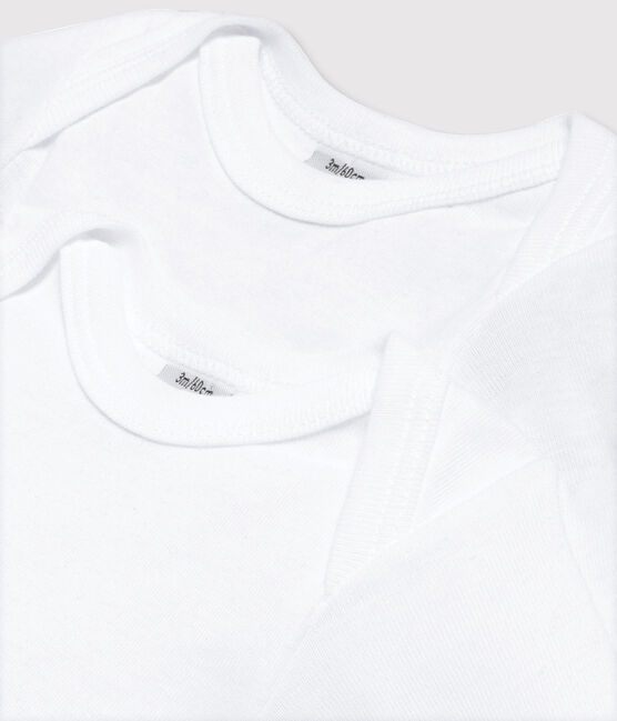 Lot de 2 bodies blancs manches longues bébé blanc MARSHMALLOW