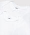 Lot de 2 bodies blancs manches longues bébé blanc MARSHMALLOW