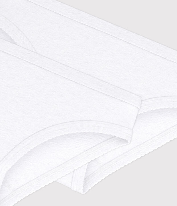Set van 2 witte meisjesonderbroeken multicouleur