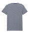 T-shirt homme à rayures bicolores bleu MEDIEVAL/blanc MARSHMALLOW
