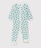 Babypyjama van ribstof wit MARSHMALLOW/wit MULTICO