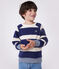 Uniseks katoenen sweatshirt met streepjes voor kinderen blauw MEDIEVAL/ AVALANCHE