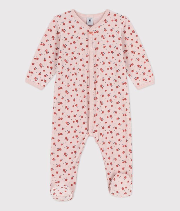Dors-bien fleur b&eacute;b&eacute; en velours rose/multicouleur