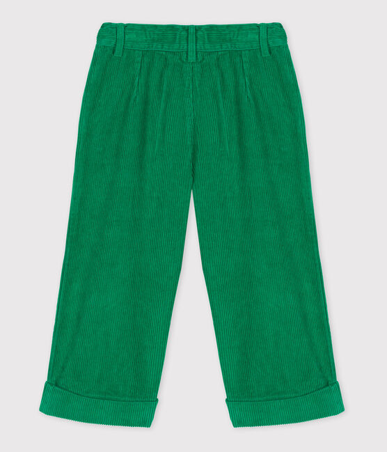 Ribfluwelen meisjesbroek MATCHA