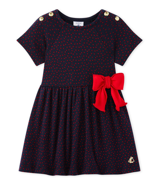 Robe bébé fille imprimée bleu SMOKING/rouge TERKUIT