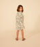 Meisjesjurk met lange mouwen in fleece met print AVALANCHE+PANTY/ MULTICO