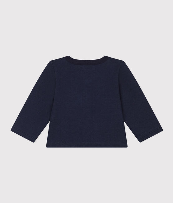 Cardigan in dikke jersey voor baby's blauw SMOKING
