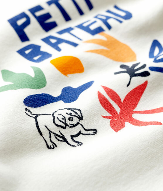 Tee-shirt en coton bébé. blanc MARSHMALLOW