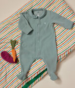 Fluwelen babypyjama groen PAUL