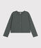 Cardigan à pressions en tubique femme vert THUYA
