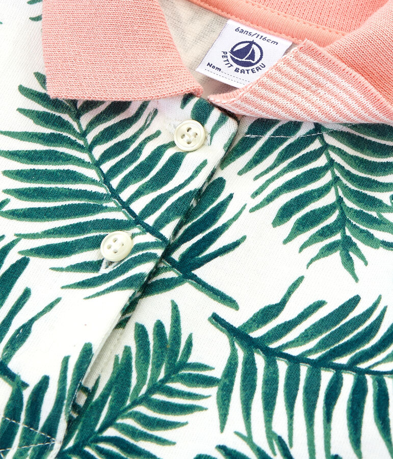 Robe enfant fille blanc/multicouleur