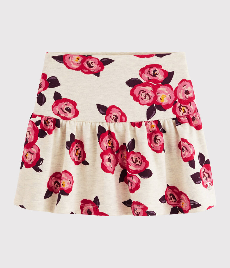 Rok van molton voor kinderen meisjes beige MONTELIMAR/wit MULTICO