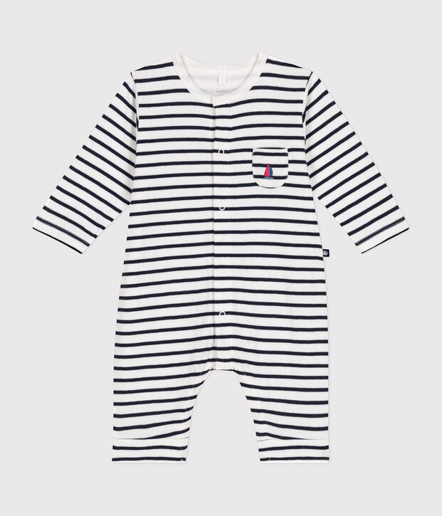 Lang pakje van tubic voor baby's wit/blauw