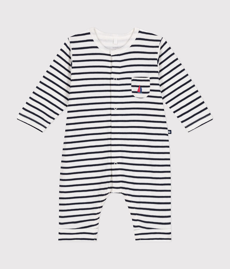 Lang pakje van tubic voor baby's wit/blauw