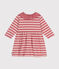 Jurk in jersey met lange mouwen voor baby's roze ROSEWOOD/ AVALANCHE