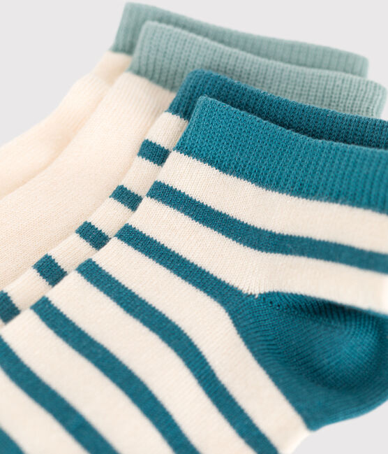 2 paires de chaussettes enfant en coton à rayures variante 1