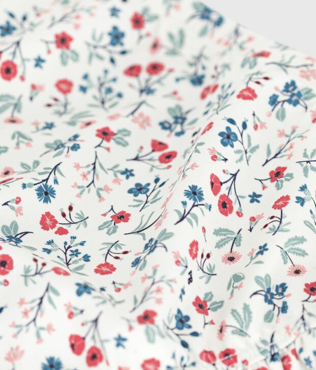 Culotte de bain b&eacute;b&eacute; &agrave; volants, imprim&eacute;e &agrave; fleurs blanc/multicouleur
