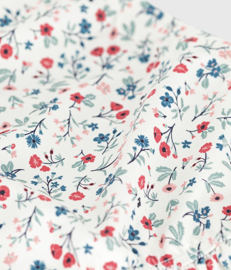 Zwembroekje met ruches en bloemenprint voor baby's wit/multicouleur