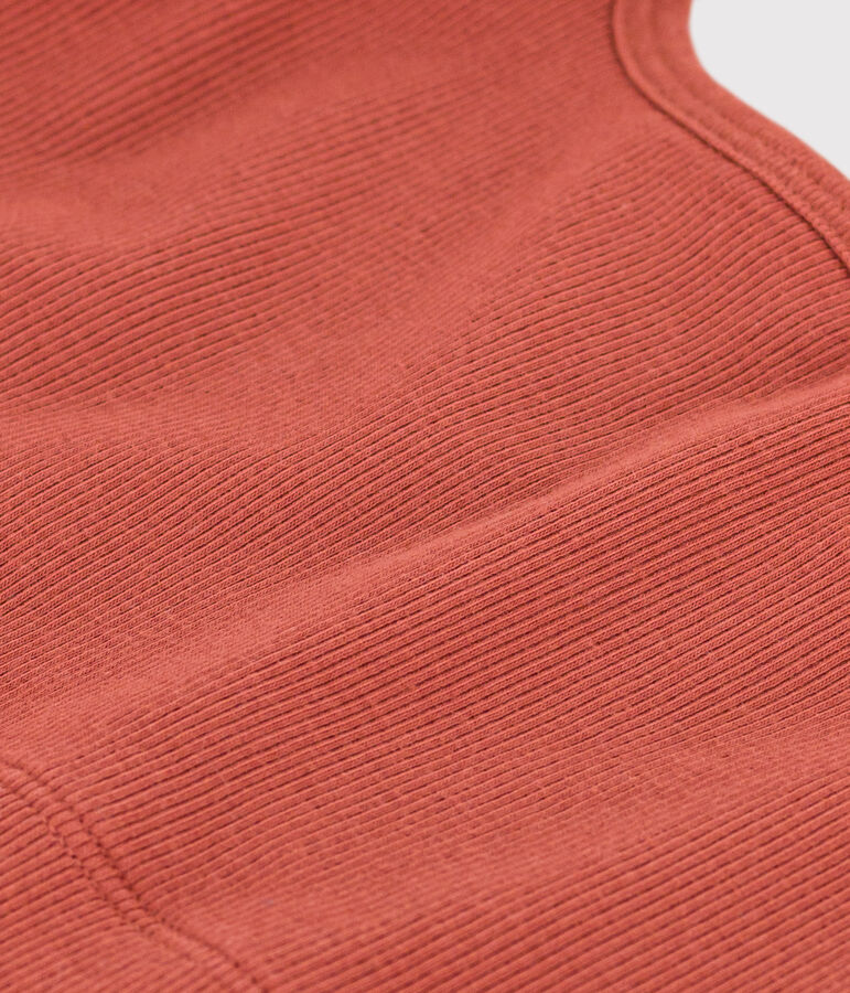 Effen meisjesbeha in katoen en elastaan bruin