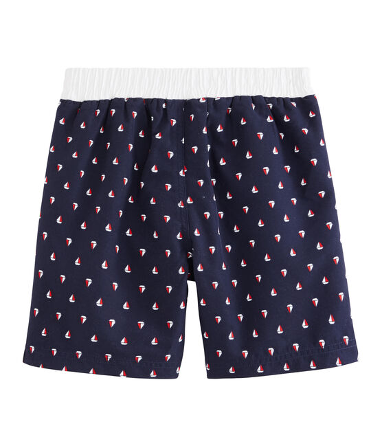 Strandshort met print voor jongens blauw SUBMARINE/wit MULTICO
