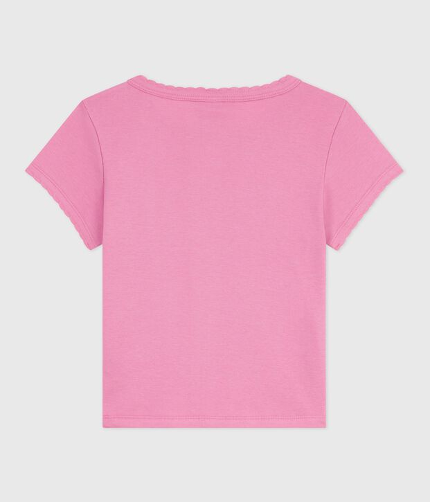 T-shirt met korte mouwen en print voor kinderen roze