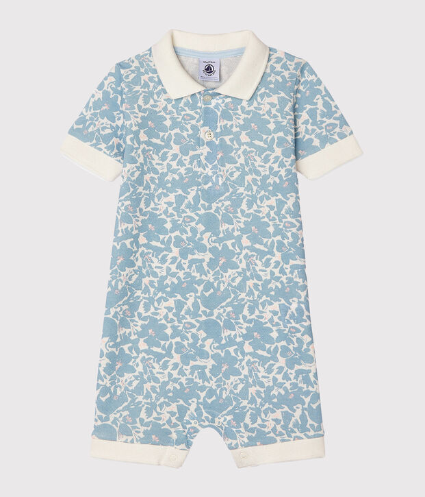 Kort babypakje met print babyjongen wit/multicouleur