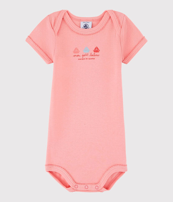 Rompertje met korte mouwen babymeisje roze GRETEL