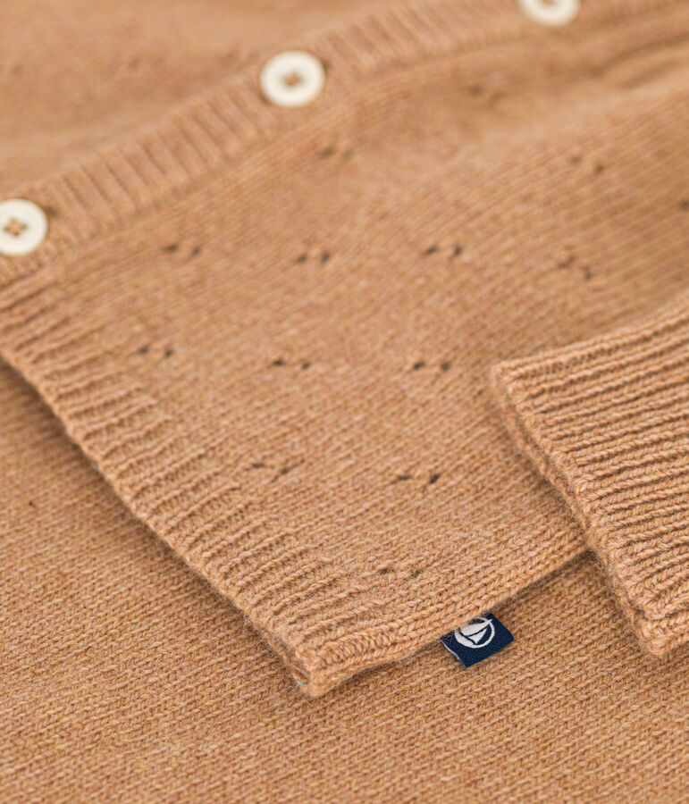 Tweedelig gebreid babysetje bruin CUIVRE