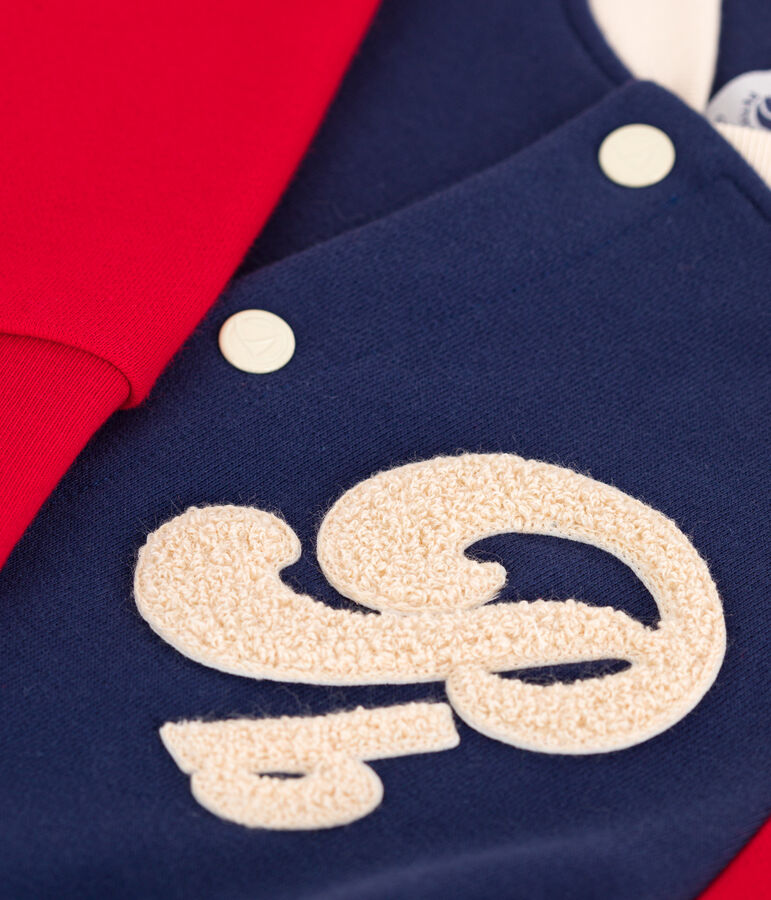 Teddy en molleton enfant gar&ccedil;on bleu/multicouleur