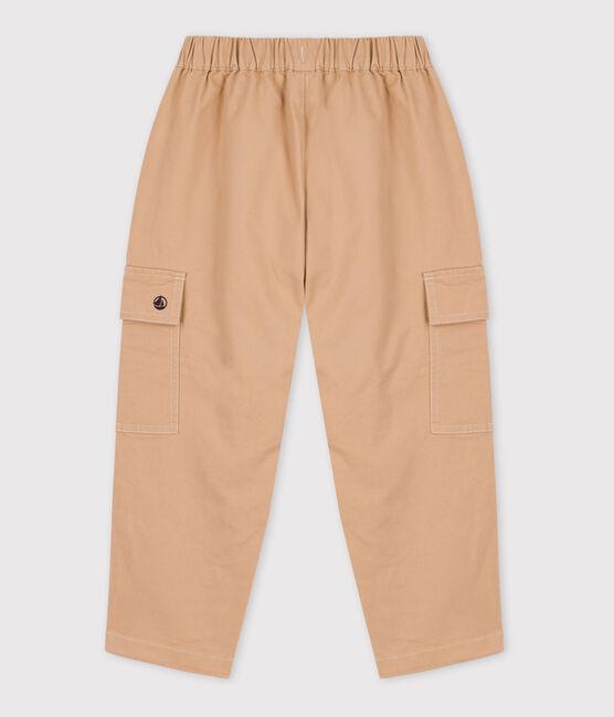 Pantalon cargo en sergé enfant fille / garçon beige TRENCH