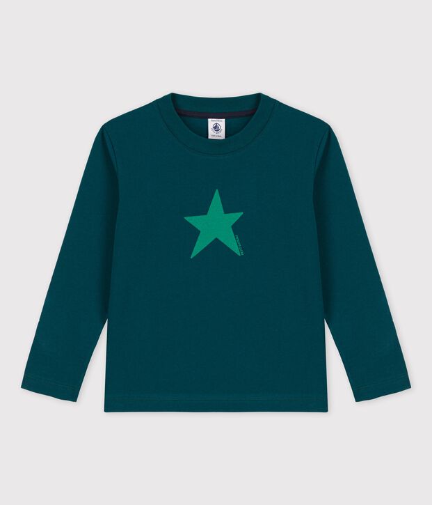 Jongens-T-shirt met lange mouwen groen
