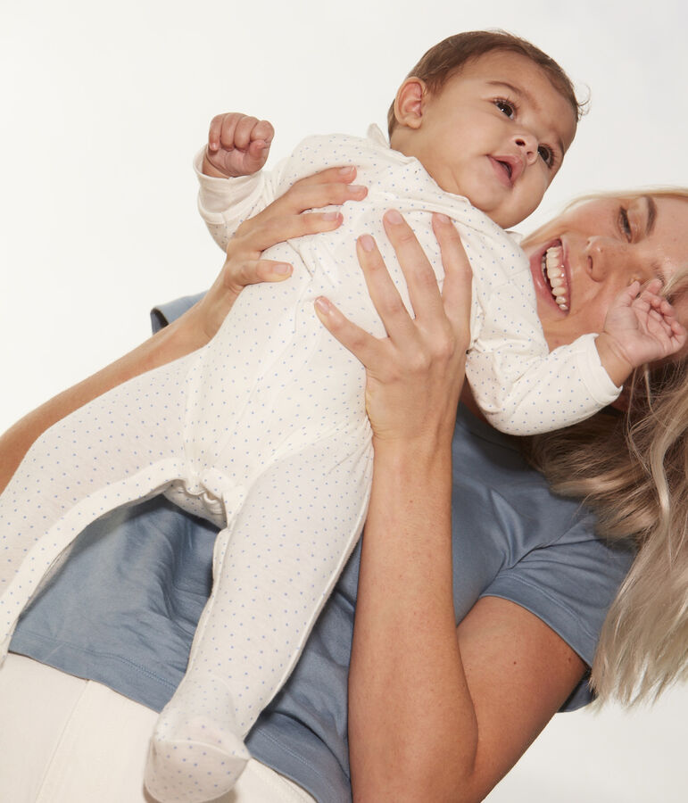 Dors-bien pois en coton blanc MARSHMALLOW/ EDNA