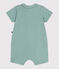Combicourte bébé en coton et son col claudine vert PAUL