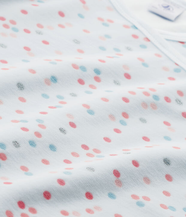 Pyjama fille en bouclette velours bleu/multicouleur