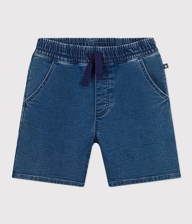 Short en denim enfant gar&ccedil;on bleu