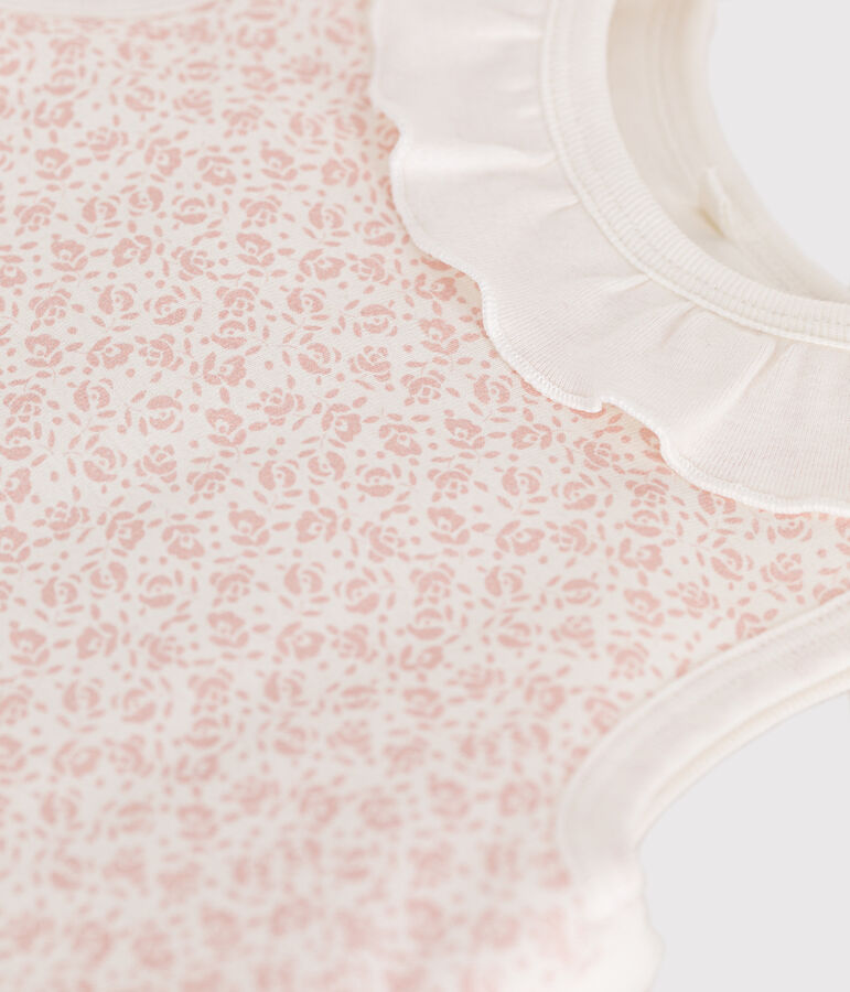 Gigoteuse b&eacute;b&eacute; fleurs en coton TOG 2 blanc/rose