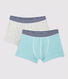 Lot de 2 boxers petit garçon en coton biologique