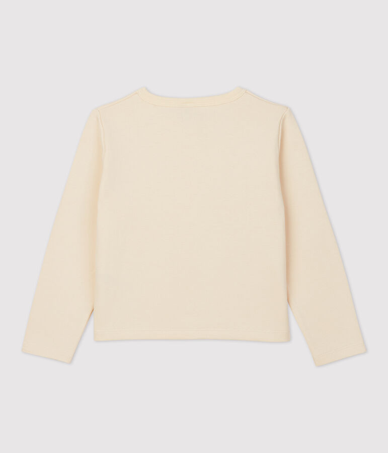 Vest voor meisjes in katoen ecru