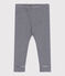Legging bébé en coton imprimé milleraies bleu SMOKING/blanc MARSHMALLOW