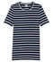gestreept dames tee-shirtmet korte mouwen blauw SMOKING/wit MARSHMALLOW