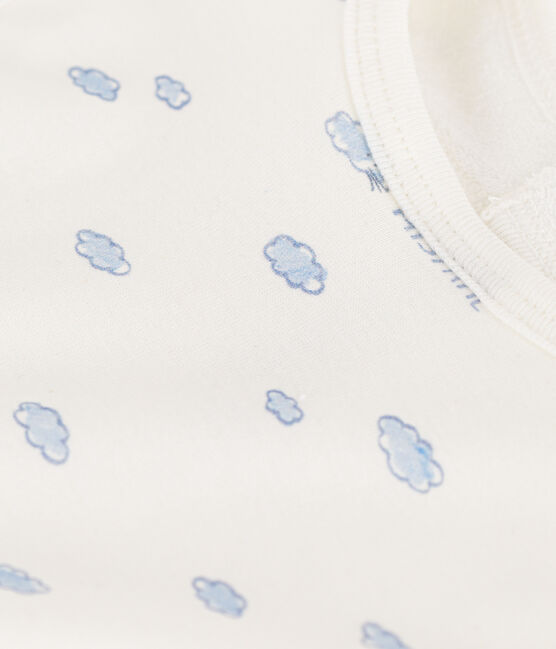 Katoenen slabbetje met print wit MARSHMALLOW/wit MULTICO
